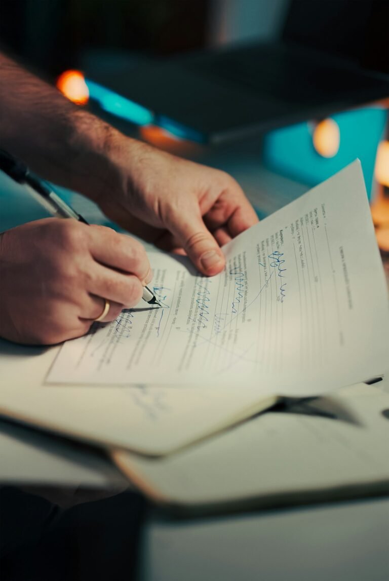 Signature du rapport d'etat des lieux